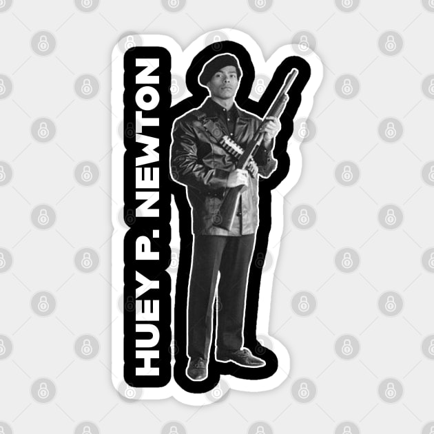 Huey P. Newton Militant Sticker by UrbanLifeApparel